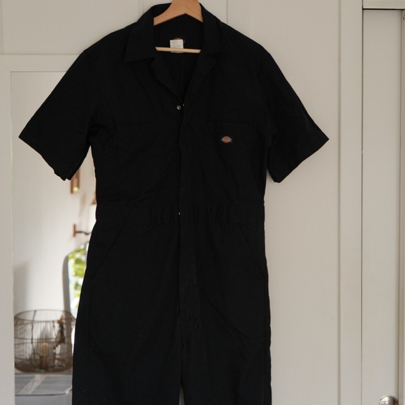 Dickies Navy Short-Sleeve Coveralls – Classic Workwear Jumpsuit (Men’s Medium) - Picture 4 of 7